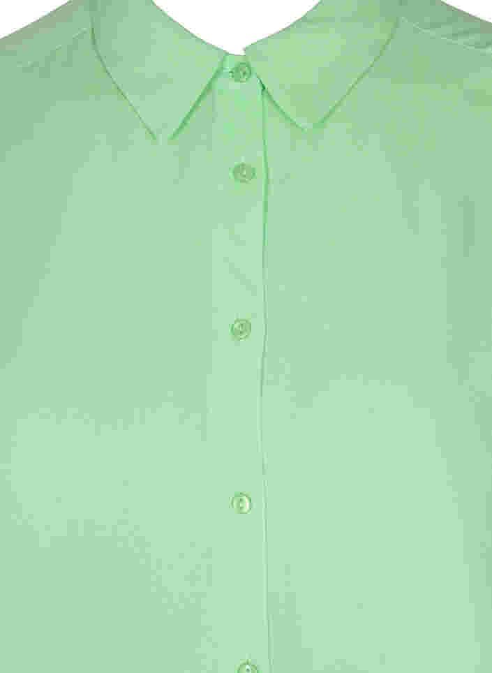 Lång skjorta i viskos med 2/4 ärmar, Summer Green, Packshot image number 2