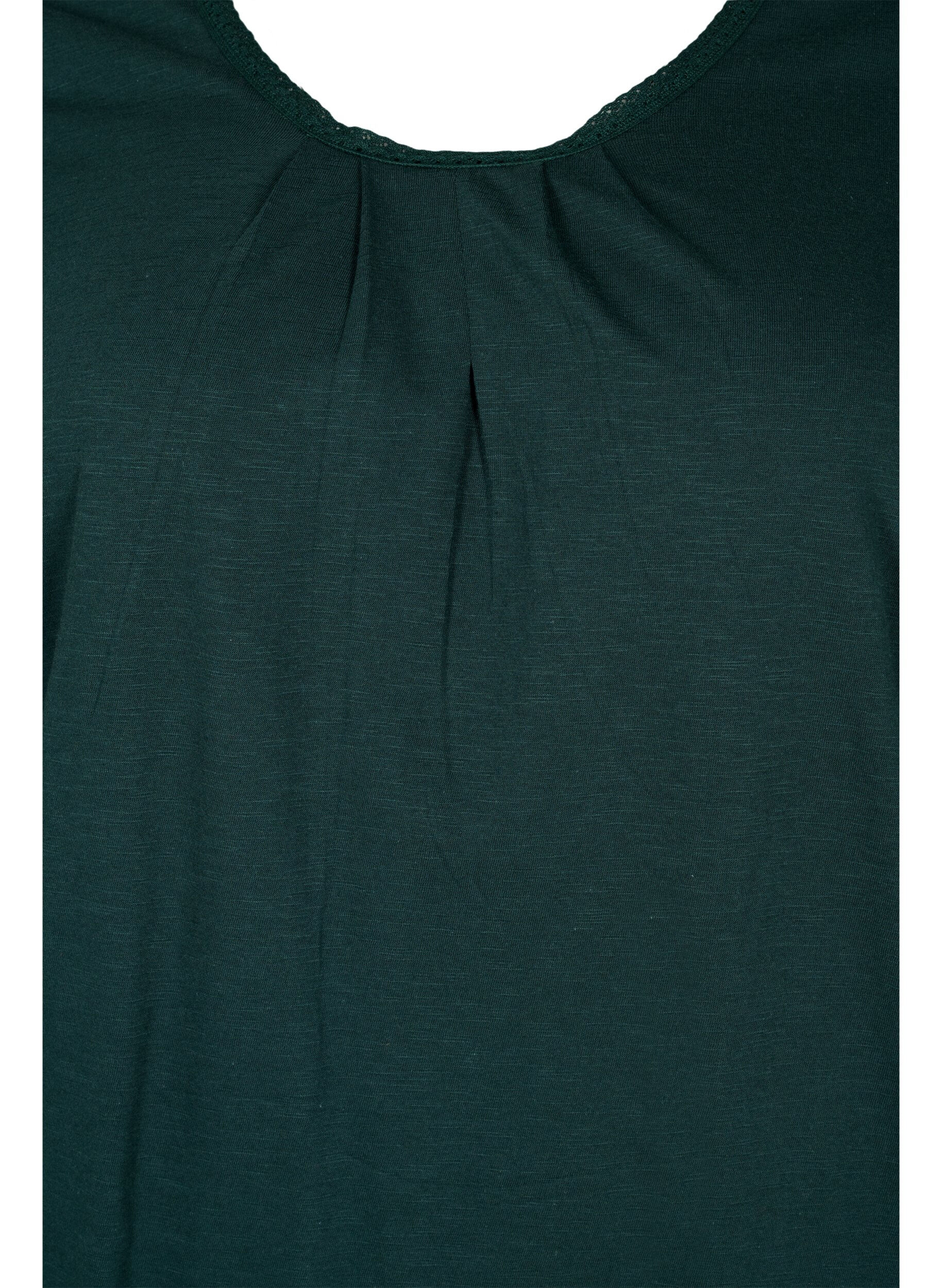 Zizzi Bomullsblus med 3/4-&auml;rmar, Scarab, Packshot image number 2