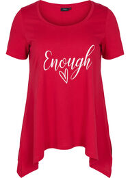 A-linjeformad t-shirt i bomull, Tango Red ENOUGH