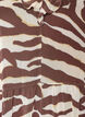 Blus i chiffong med zebram&ouml;nster och volanger, Brun, Packshot image number 2
