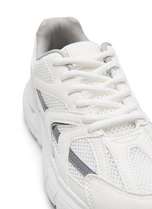 Sneakers med bred passform, White, Packshot image number 2
