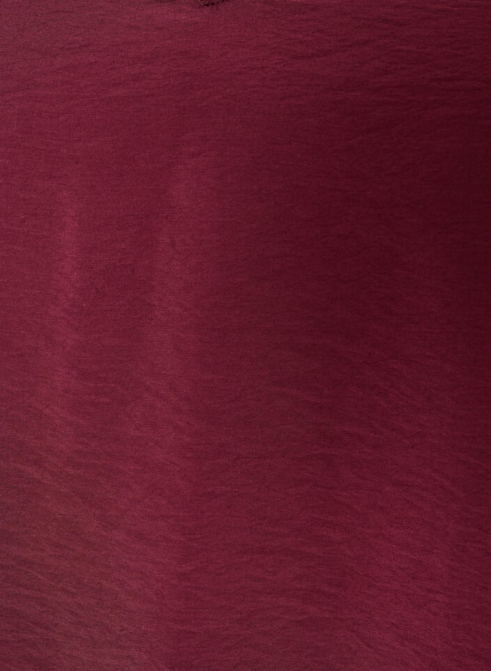 Blus med ballongeffekt och chiffongdetaljer, R&ouml;d, Packshot image number 2