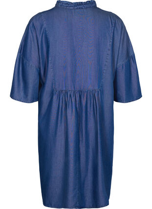 Klänning med 3/4-ärmar i lyocell (TENCEL™), Blue denim, Packshot image number 1