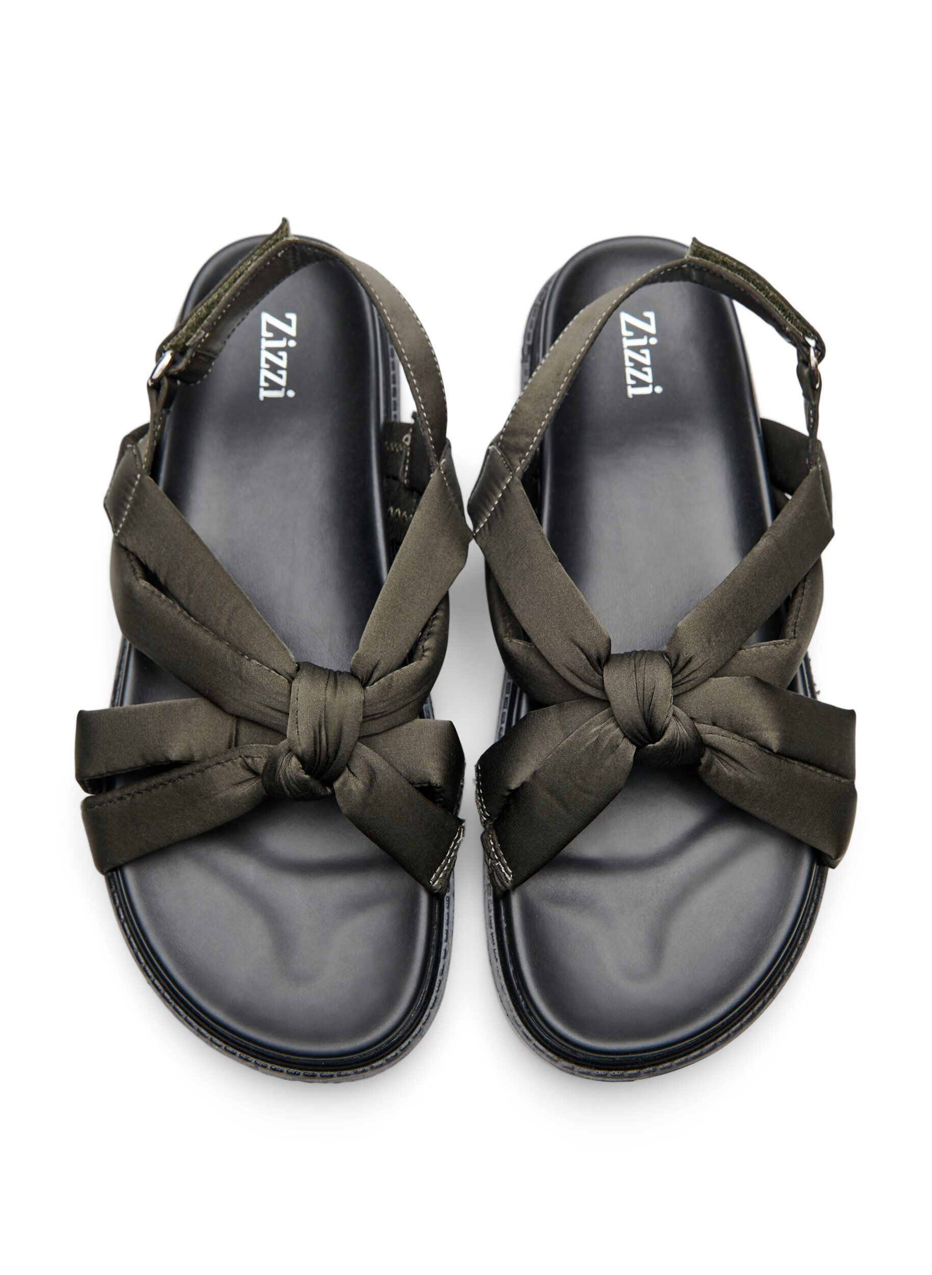 Zizzi Wide fit - Sandal med knutdetalj, Gr&ouml;n, Packshot image number 2