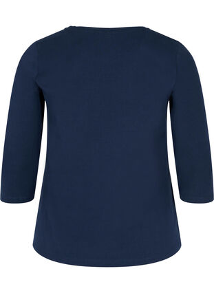 Bas t-shirt med 3/4 ärmar, Navy Blazer, Packshot image number 1