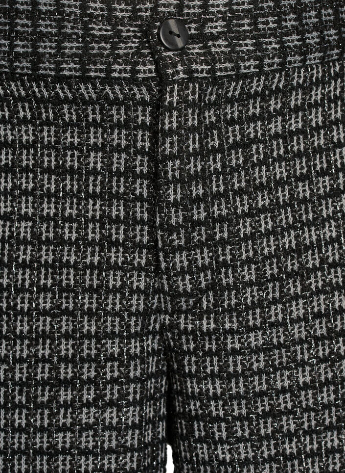 Lösa shorts i bouclé med fickor, Svart, Packshot image number 2
