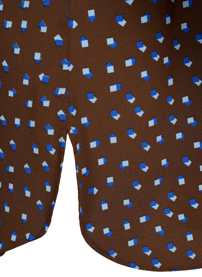 FLASH – Tunika med tryck och lång ärm, Chicory Coffee AOP, Packshot image number 3