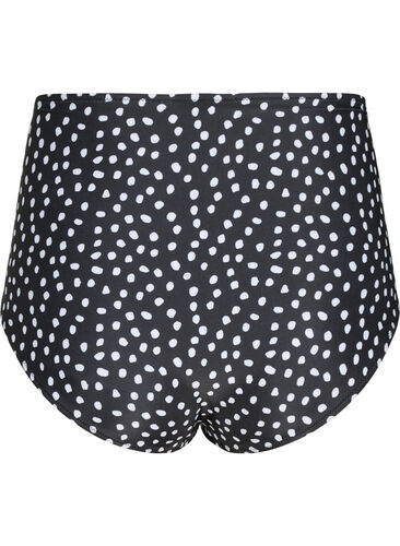 Bikinitrosa med extra hög midja i tryck , Black White Dot, Packshot image number 1