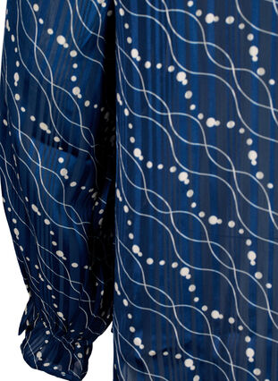 Långärmad blus med volanger och tryck, Dress Bl. Swirl AOP, Packshot image number 3