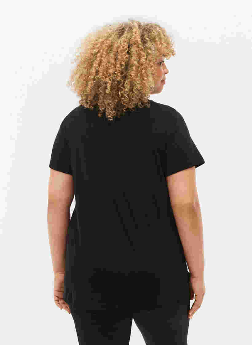  T-shirt till träning med print, Black w. Drop It, Model image number 1