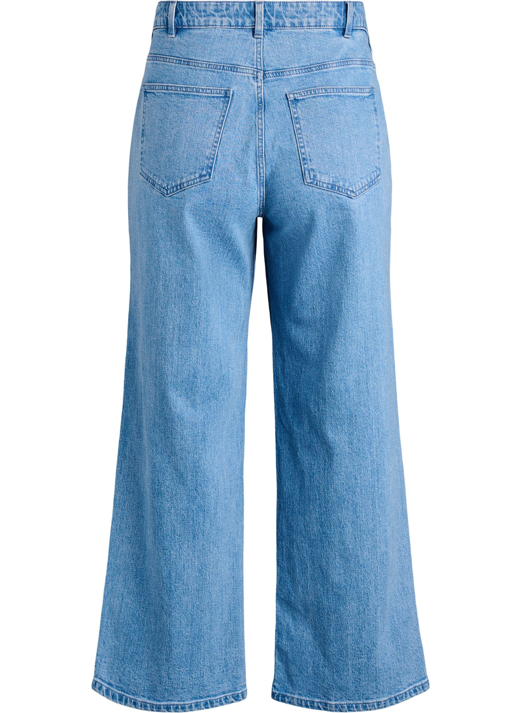 ZizziJeans med vida ben och h&ouml;g midja, Bl&aring;, Packshot image number 1