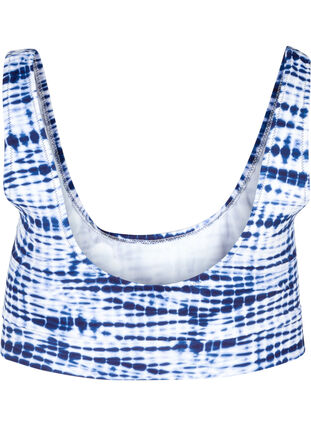 Mönstrad bikinitopp med rund ringning, Tie Dye Print, Packshot image number 1