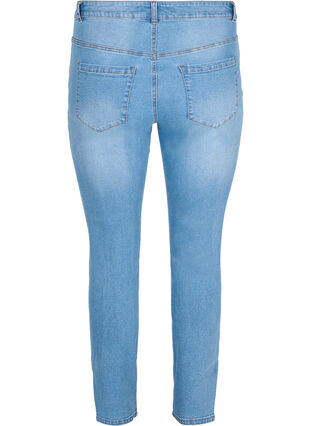 Amy jeans med hög midja  och slits, Light blue, Packshot image number 1