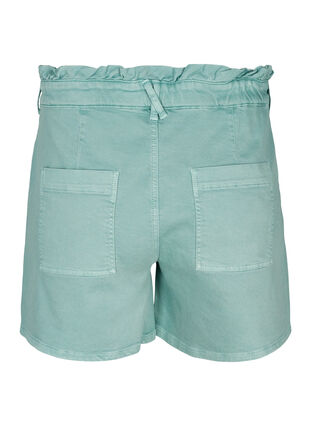 Shorts i bomull med volangkant, Chinois Green, Packshot image number 1