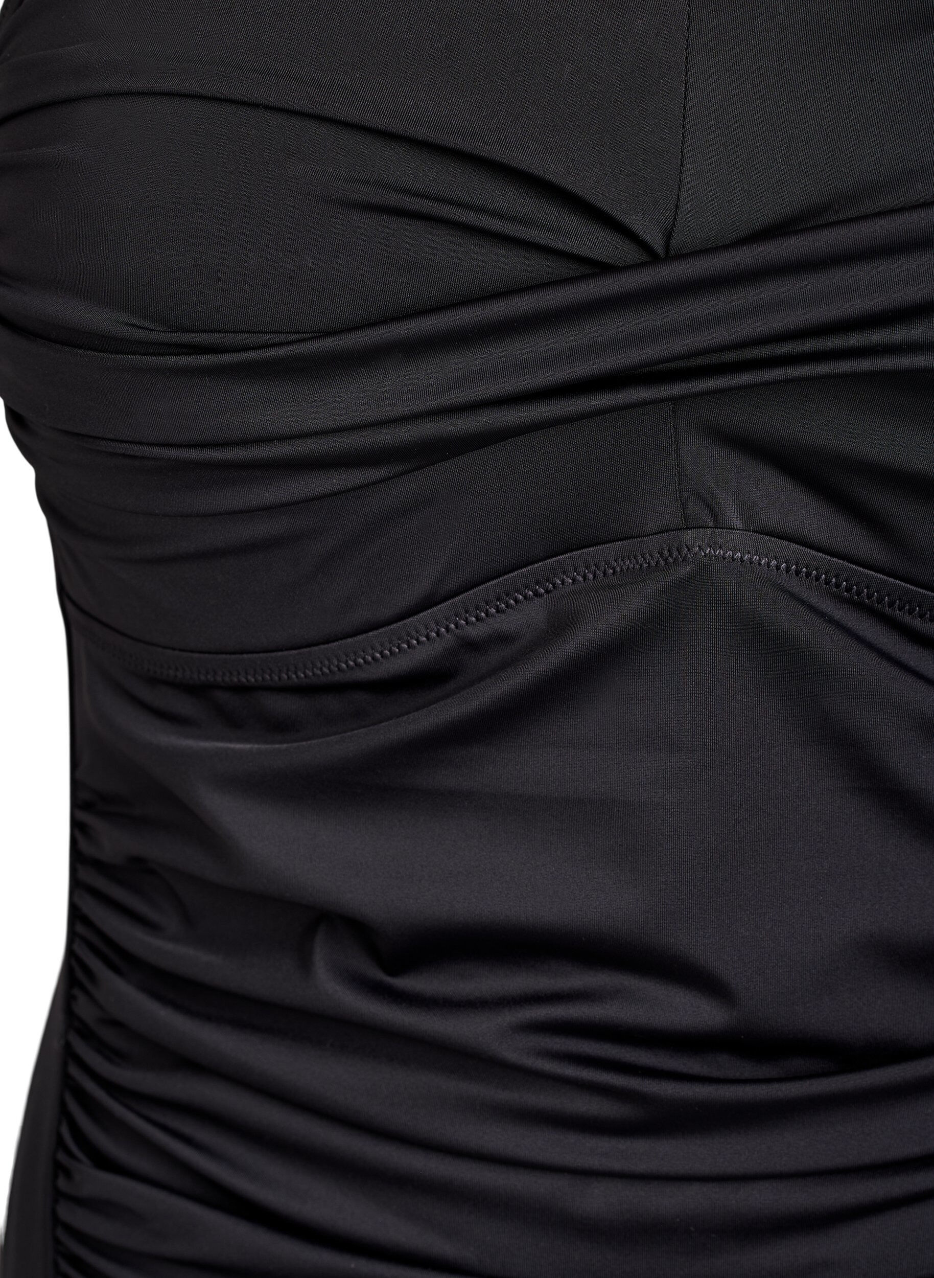 ZizziAxelbandsl&ouml;s baddr&auml;kt med drapering och vadderade kupor, Svart, Packshot image number 2