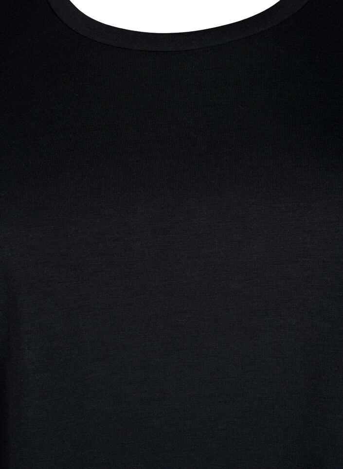 T-shirt i modalblandning, Svart, Packshot image number 2