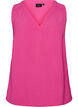 &Auml;rml&ouml;s topp med rynkdetaljer, Rosa, Packshot image number 0