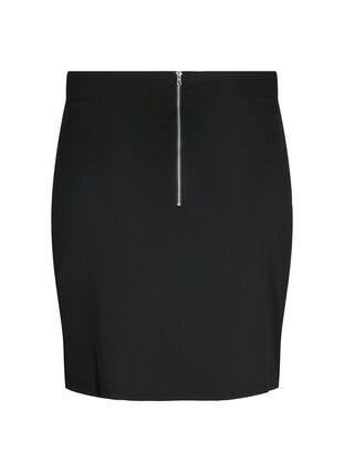 Slim fit kjol med slits, Black, Packshot image number 1