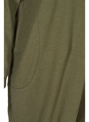 Sweatshirtklänning med huva, Ivy Green Mel, Packshot image number 3