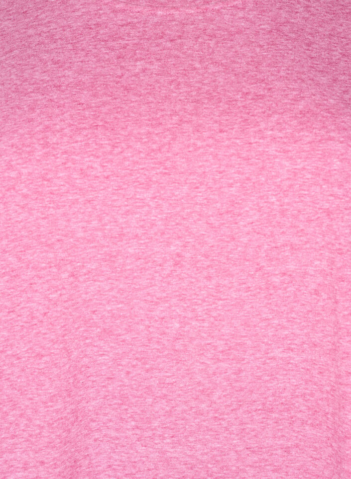 Melerad t-shirt med korta ärmar, Rosa, Packshot image number 2