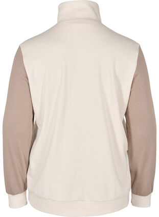 Blockfärgad sweatshirt, Timber Wolf/Birch, Packshot image number 1