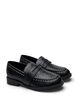 Wide fit - Loafers i läder med nitar, Svart, Packshot image number 1