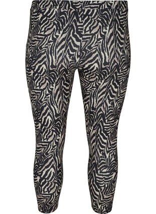 3/4 leggings med mönster, Black Zebra AOP, Packshot image number 1