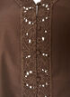 Skjortblus med broderie anglaise, Brun, Packshot image number 2
