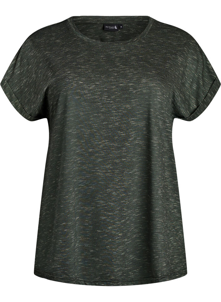 L&ouml;s tr&auml;ningst-shirt med korta &auml;rmar, Gr&ouml;n, Packshot image number 0