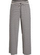 Randiga pyjamasbyxor med h&ouml;g midja och vida ben, Svart, Packshot image number 0