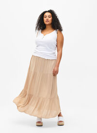 Lång kjol med resår i midjan, Nomad, Model
