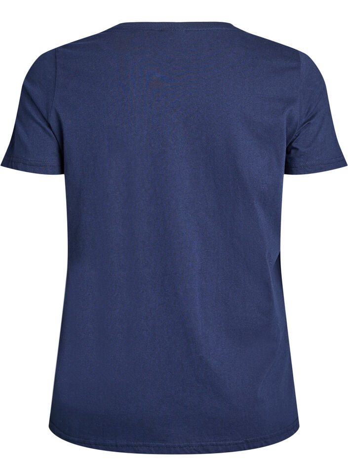 Jul-t-shirt i ekologisk bomull, Bl&aring;, Packshot image number 1