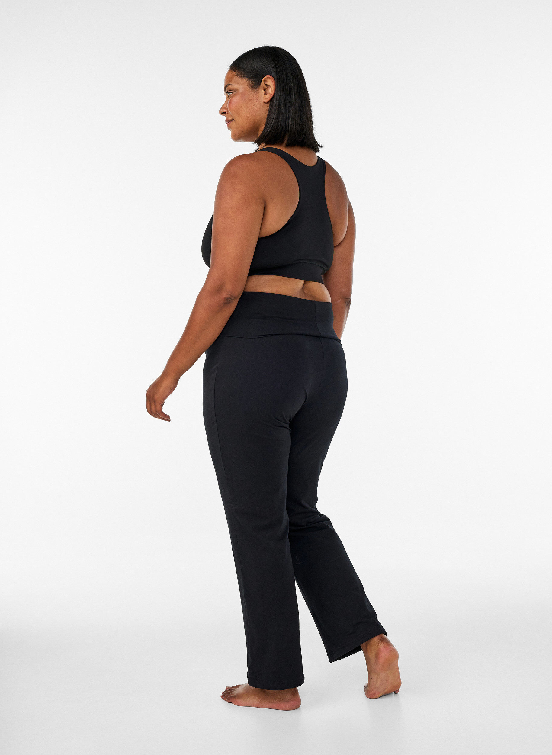 ZizziSportbyxor i bomull, Svart, Model image number 2