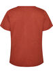 T-shirt med knappdetalj, Brun, Packshot image number 1