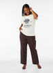 T-shirt i bomull med tryck, Vanilla, Model image number 1