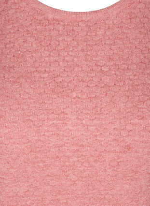 Stickad tröja med mönster, Faded Rose Mel., Packshot image number 2