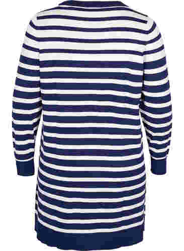 Randig klänning med långa ärmar, Peacoat W. Stripes, Packshot image number 1