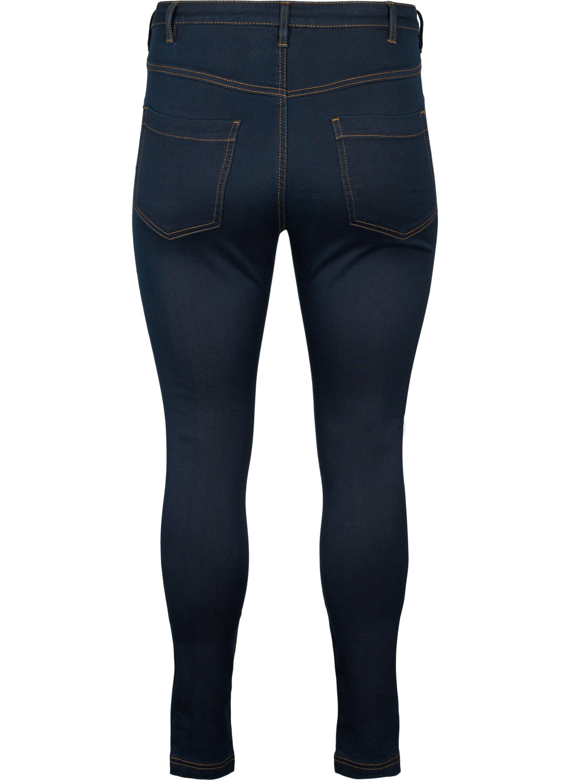 ZizziSuper slim Amy jeans med h&ouml;g midja, Tobacco Un, Packshot image number 1