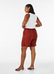 Shorts med fickor och h&ouml;g midja, R&ouml;d, Model image number 2