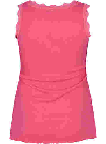 Topp med spetskant, Hot Pink, Packshot image number 1