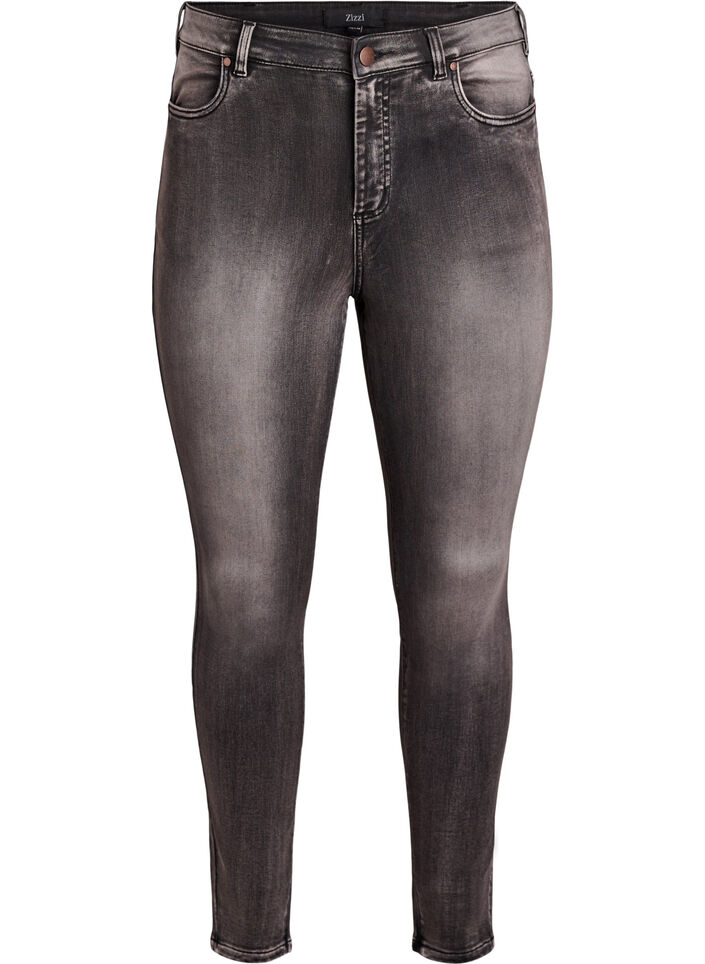 Supersmala Amy-jeans med h&ouml;g midja, Gr&aring;, Packshot image number 0