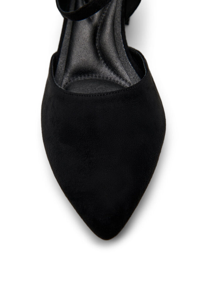 Pumps med dubbla remmar, Svart, Packshot image number 4