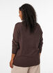Stickad blus med rund halsringning, Brun, Model image number 2