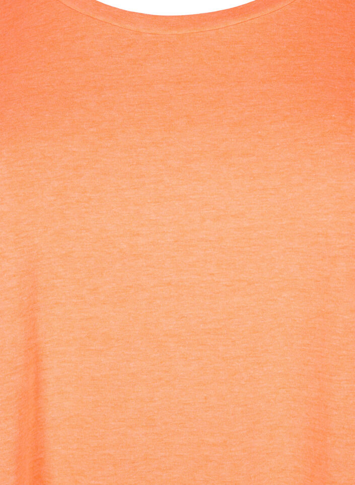 Neonfärgad bomulls t-shirt, Orange, Packshot image number 2