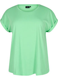Kort&auml;rmad t-shirt i bomullsmix, Gr&ouml;n