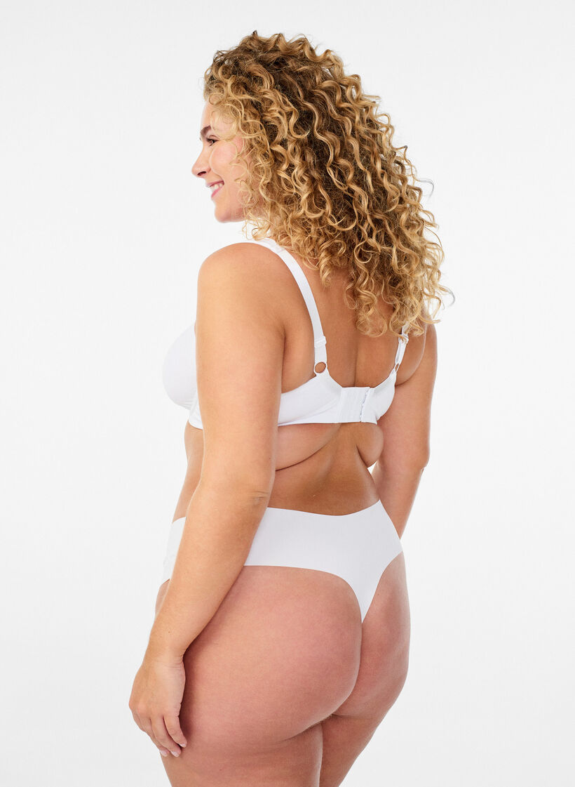 Comfort-BH med bygel och formpressade kupor, Vit, Model image number 2