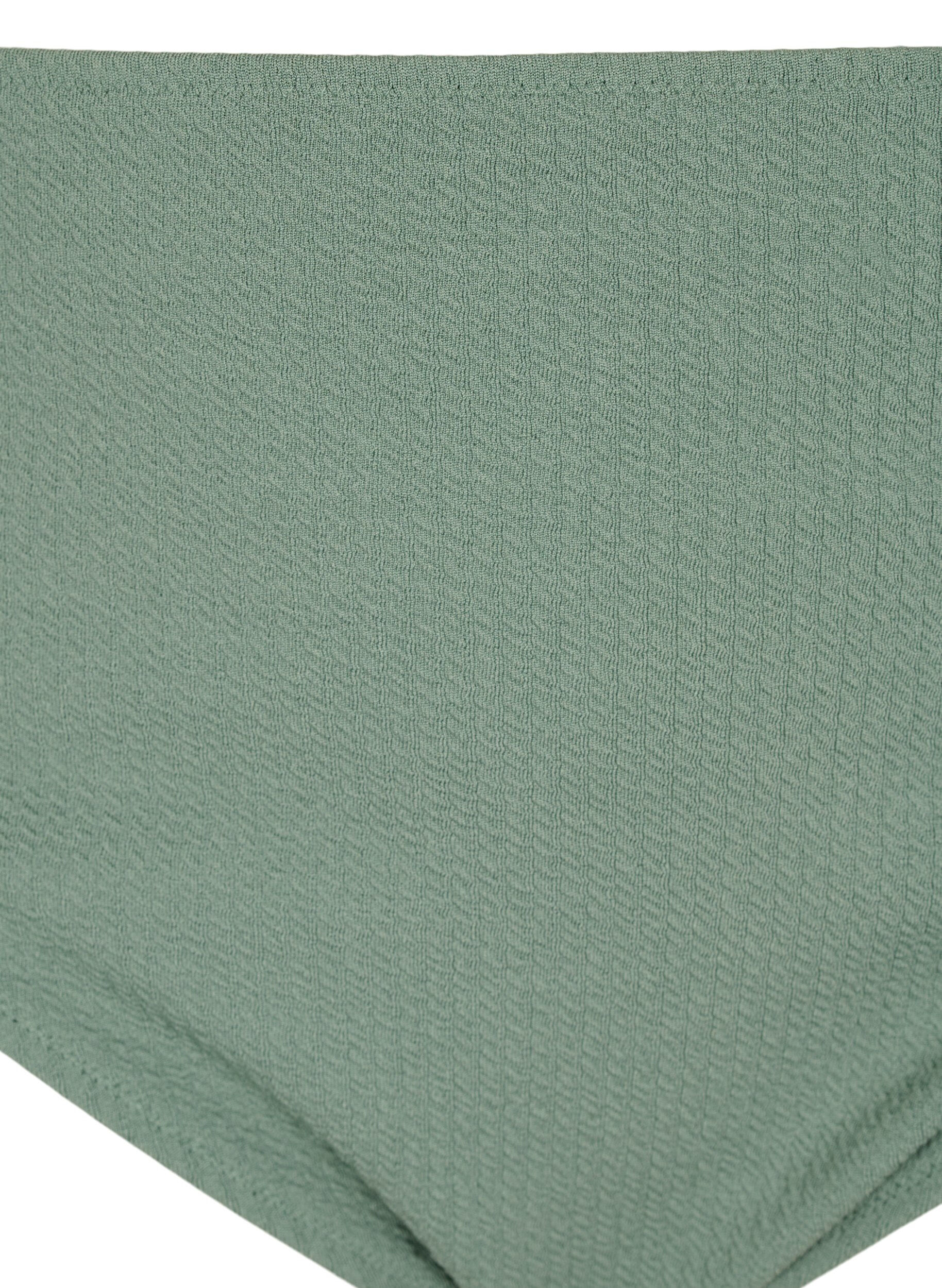 Zizzi Bikinitrosor med crepe-struktur, Gr&ouml;n, Packshot image number 2