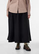 A-linjeformad maxikjol med fickor, Svart, Model image number 1