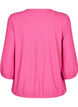 Blus med struktur och 3/4-&auml;rmar, Rosa, Packshot image number 1