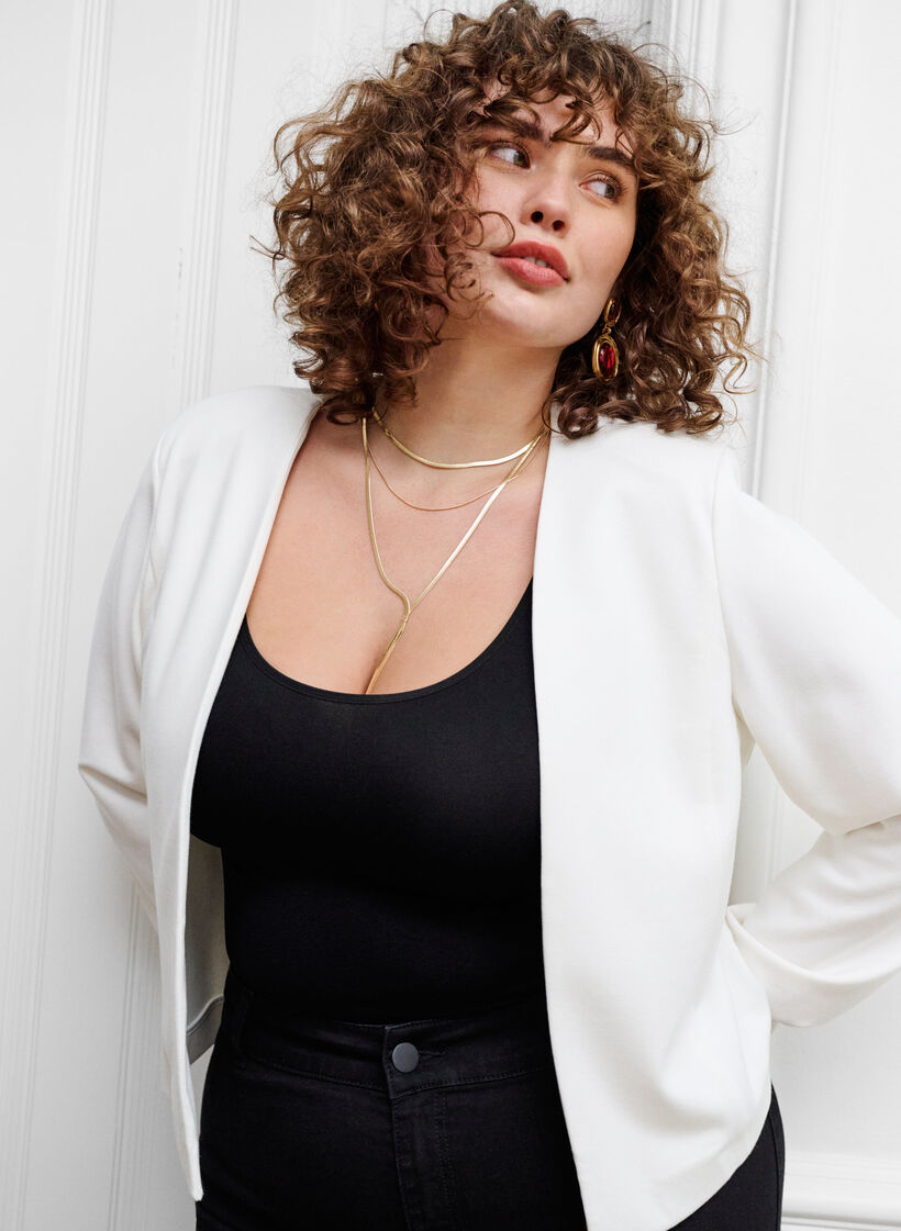 Kort kavaj utan knäppning, Cloud Dancer, Image image number 0